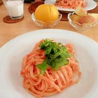 辛子明太子のさっぱりパスタ♪